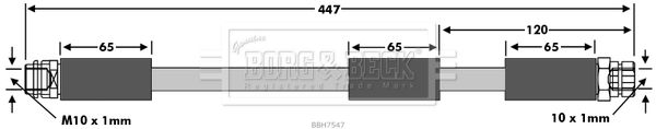 BORG & BECK Bremžu šļūtene BBH7547